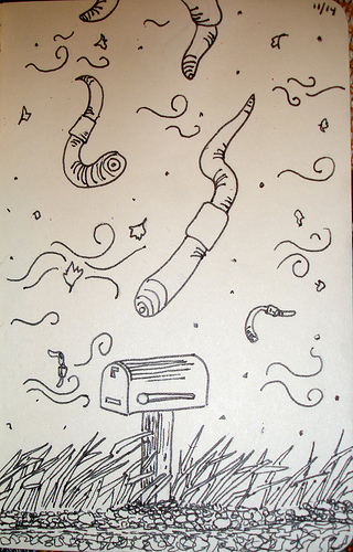 Worms In The Wind sketch by Paul a.k.a no3rdw